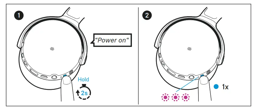 Sennheiser SEBT4 Headphones - Adjusting the volume 2