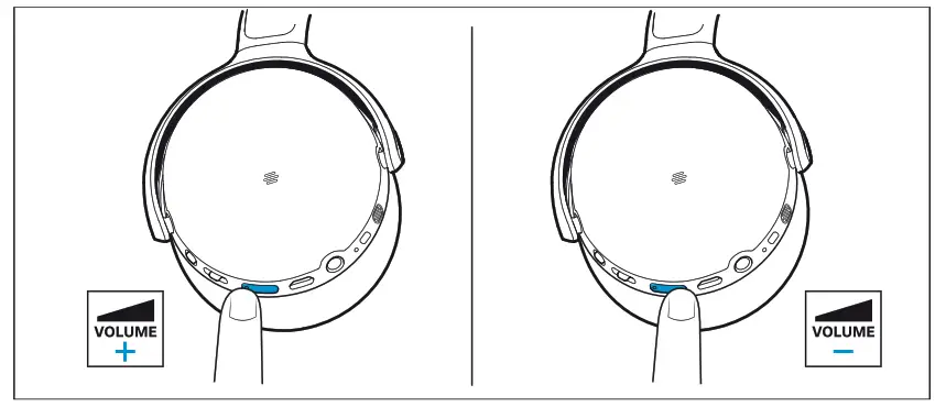 Sennheiser SEBT4 Headphones - Adjusting the volume