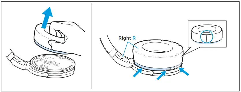 Sennheiser SEBT4 Headphones - Replacing the ear pads