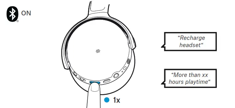 Sennheiser SEBT4 Headphones - charge status