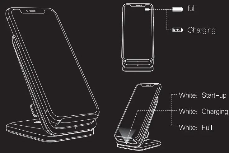 Shenzhen Digtec Technology DT G5 Qi Universal RGB Wireless Charging Stand - Charging status