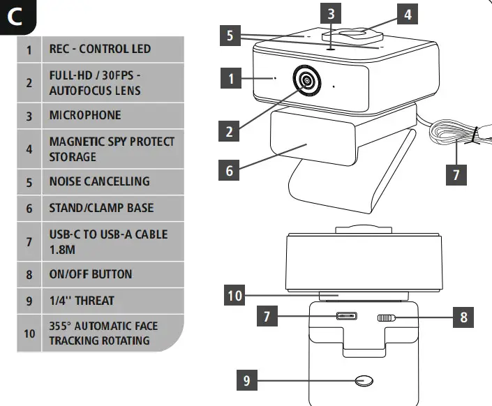 hama 00139994 C 650 Webcam - fig3