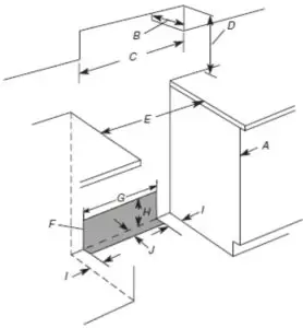 Whirlpool WEE510S0FW Front Control Electric Range - Cabinet Dimensions