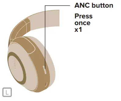 cleer GS 7140 01 A1 Alpha Noise Canceling Wireless Over Hear Headphones - Ambient Mode