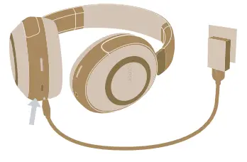 cleer GS 7140 01 A1 Alpha Noise Canceling Wireless Over Hear Headphones - Charging