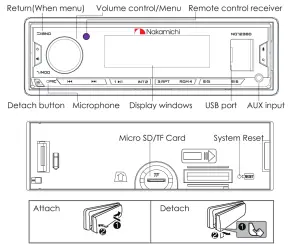 Nakamichi NQ723BD Digital Media Receiver - menu