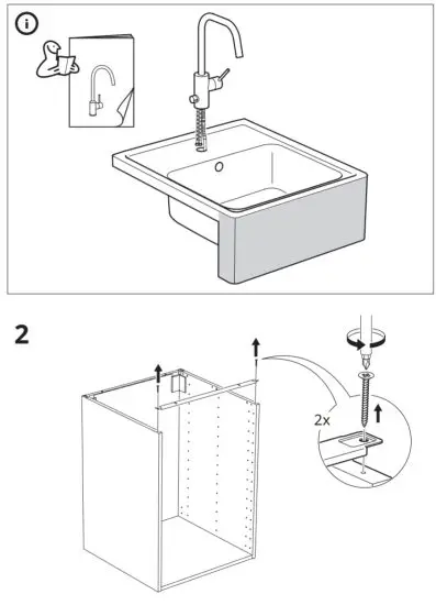 IKEA BREDSJÖN Sink Bowl 2 Bowls W Visible Front Stainless Steel - figure 5
