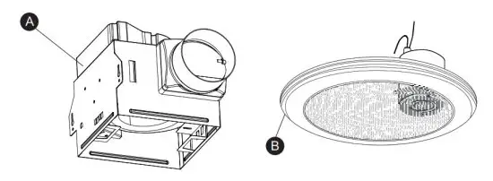 HOMEWERKS 7130-18-BT Bath Fan With Bluetooth Speaker And LED Light - figure 1