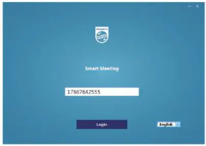 PHILIPS PSE0600 Smart Meeting Video Conference Camera - Login Interface