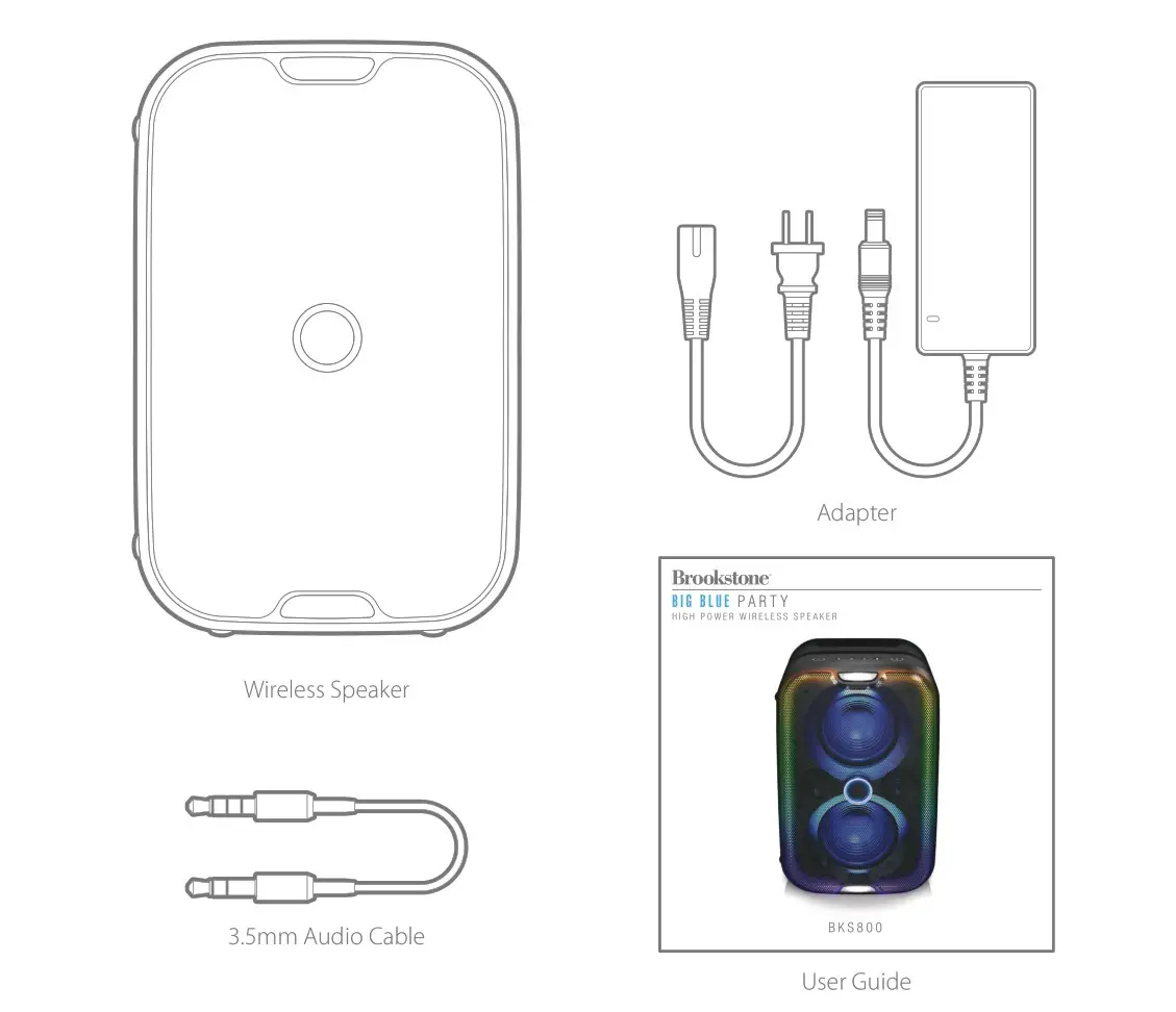 Brookstone BKS800 Portable Speaker - overview