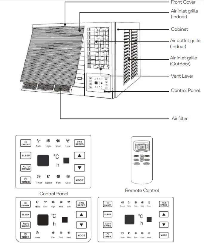 kogan KAHCWDAC16A 16kW Window Wall Air Conditioner - fig 3