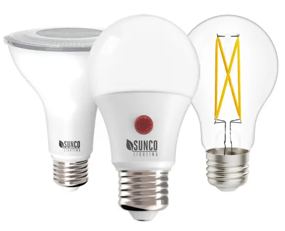 SUNCO LIGHTING A19 D2D 9W 27K 1PK Dusk to Dawn LED Bulb