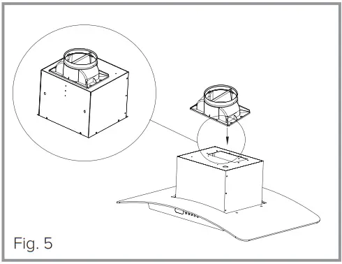 CDA ECHK90 Curved Glass Island Extractor fig 5