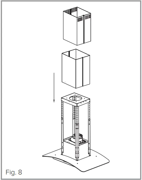 CDA ECHK90 Curved Glass Island Extractor fig 8