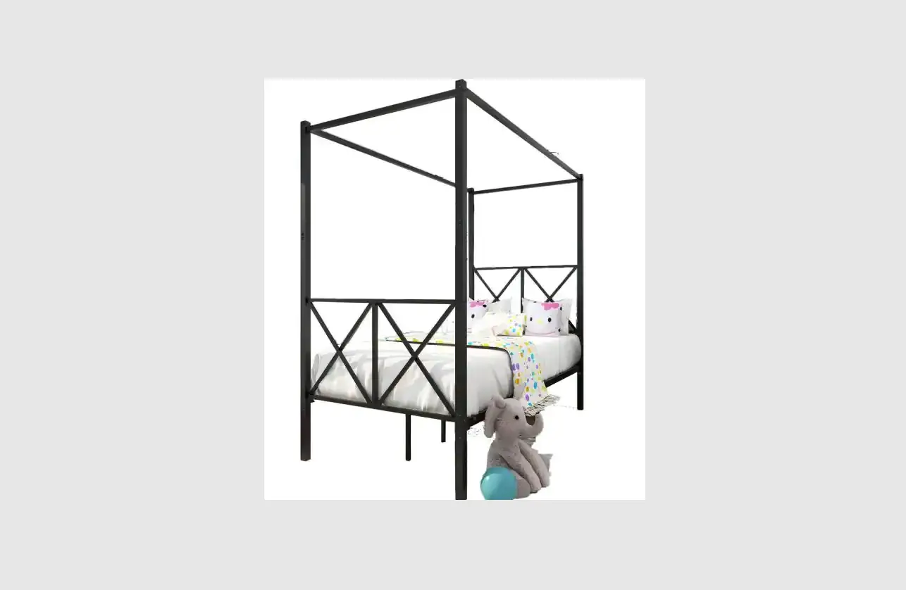 Masbekte 747e Black Twin Metal Canopy Bed Frame With X Shaped Frame Instruction Manual Masbekte 747e Black Twin Metal Canopy Bed Frame With X Shaped Frame Instruction Manual