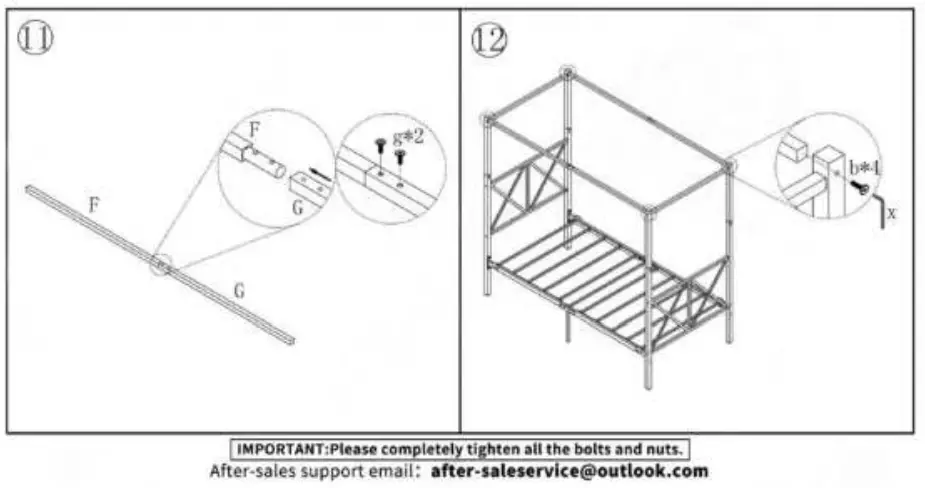 Masbekte-747E-Black-Twin-Metal-Canopy-Bed-Frame-with-X-Shaped-Frame-fig8