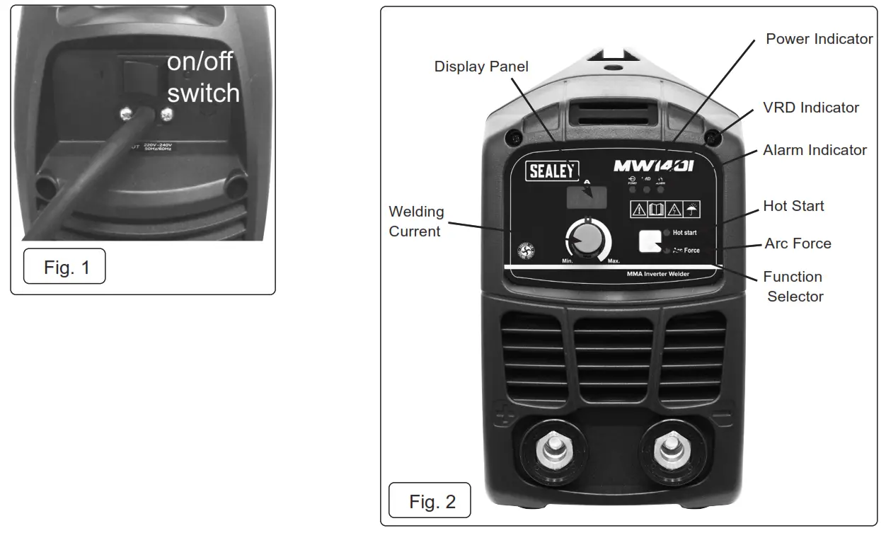 SEALEY MW140i MMA Inverter Welders - Fig1