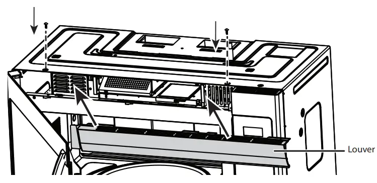 Galanz Microwave Oven - 5 Carefully push the louver