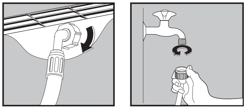 Water inlet connection
