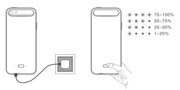 comsol 2000mAh Battery Case - Charging iPhone 5s 5+ battery case via USB
