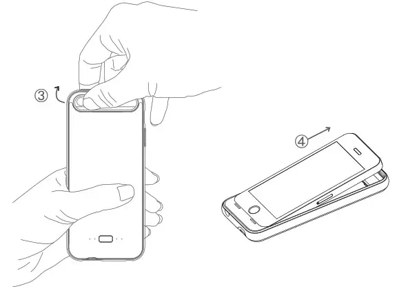 comsol 2000mAh Battery Case - Removing the battery case