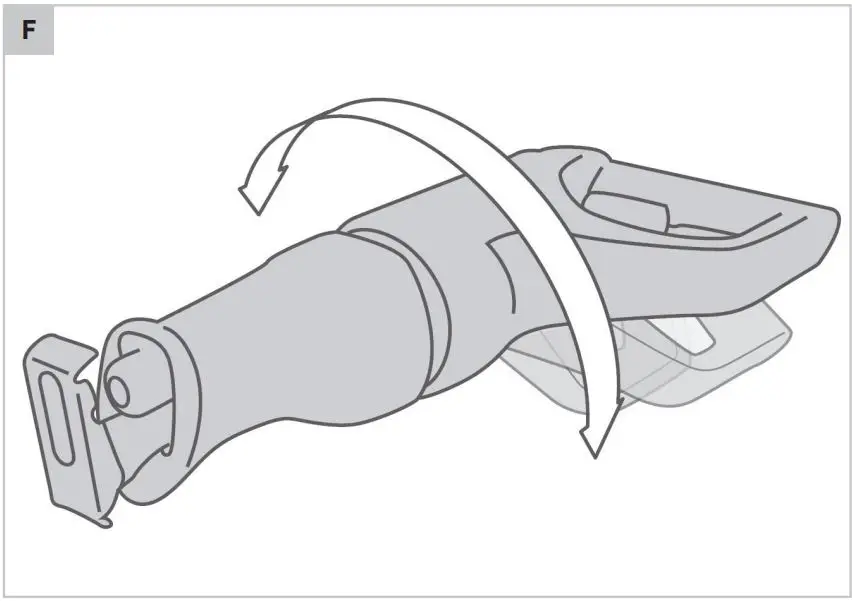 VONROC RS502AC Reciprocating Saw Instruction Manual - Fig F