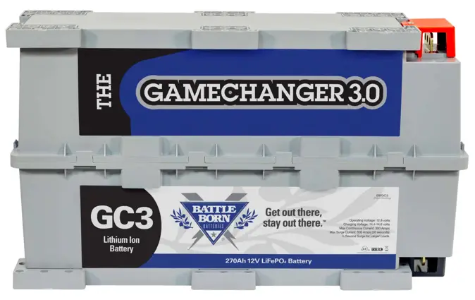 BATTLE BORN BATTERIES BBGC3 270Ah 12V LiFePO4 Deep Cycle GC3 Battery -