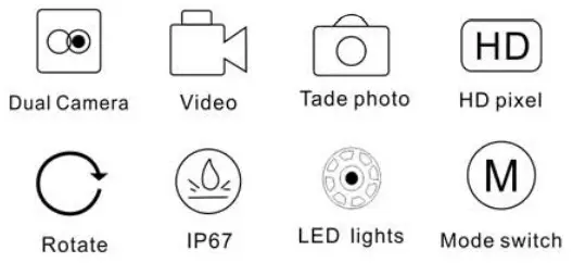 ZCF F280 HO WiFI Dual Camera WiFi Endoscope -dule camera