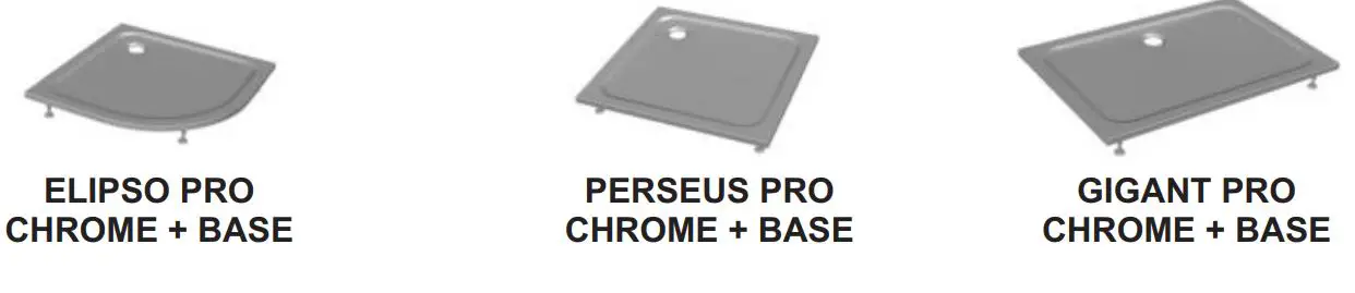 Ravak Galaxy Pro Chrome, Chrome + Base, Chrome + Base + Set Instruction Manual