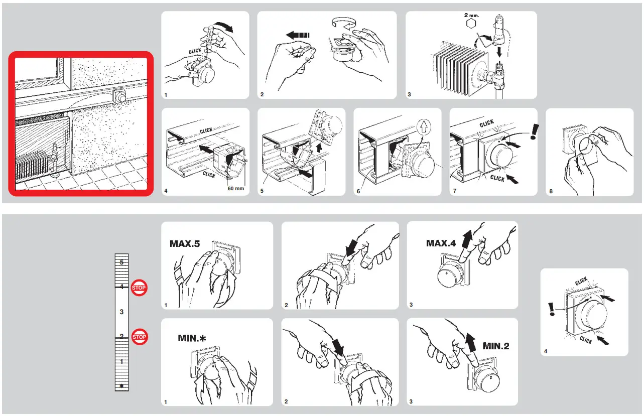 Danfoss RA2920 Fixed Thermostatic Radiator Valve Sensor Tamper Proof - Figure 2