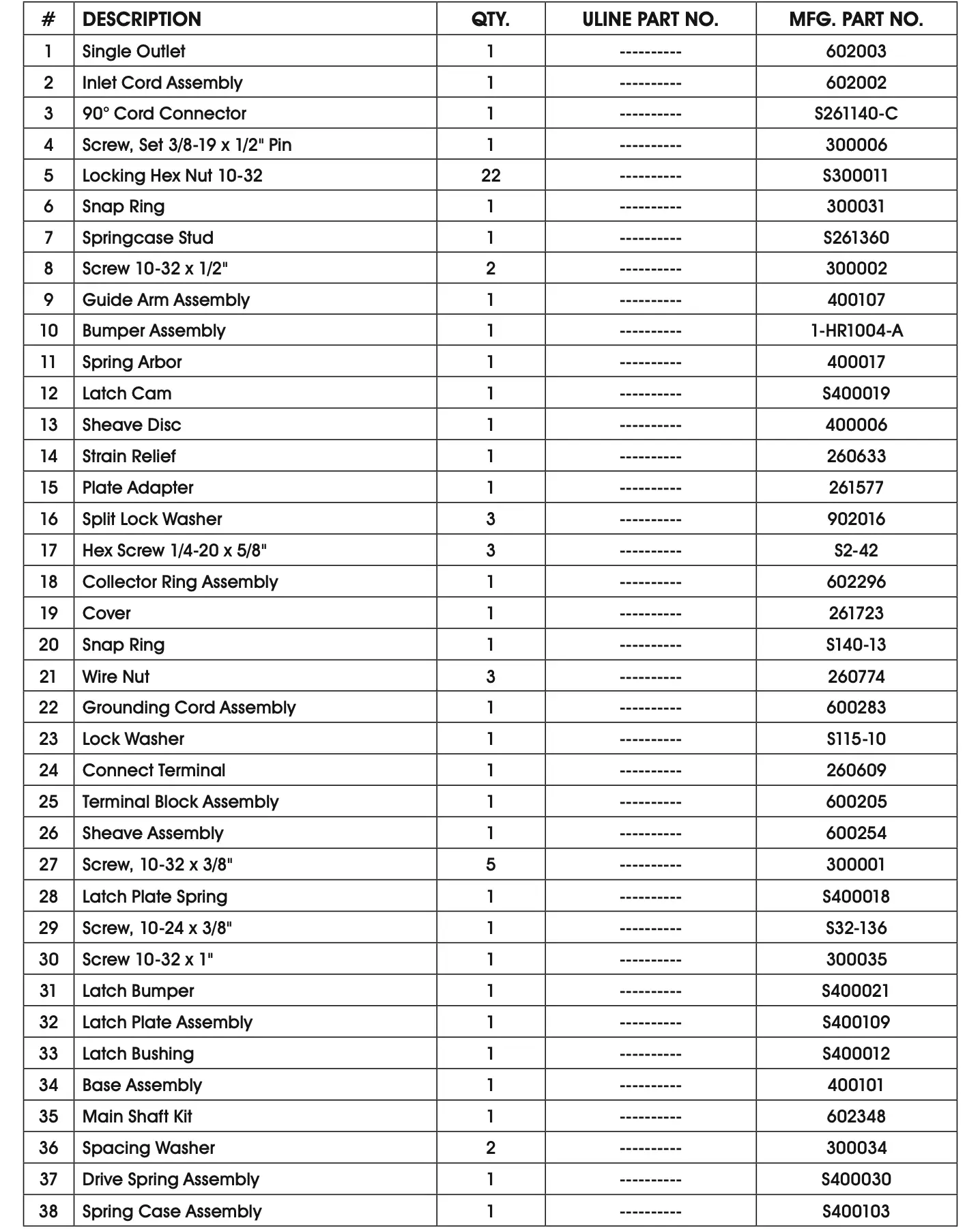 ULINE H-7122 Description