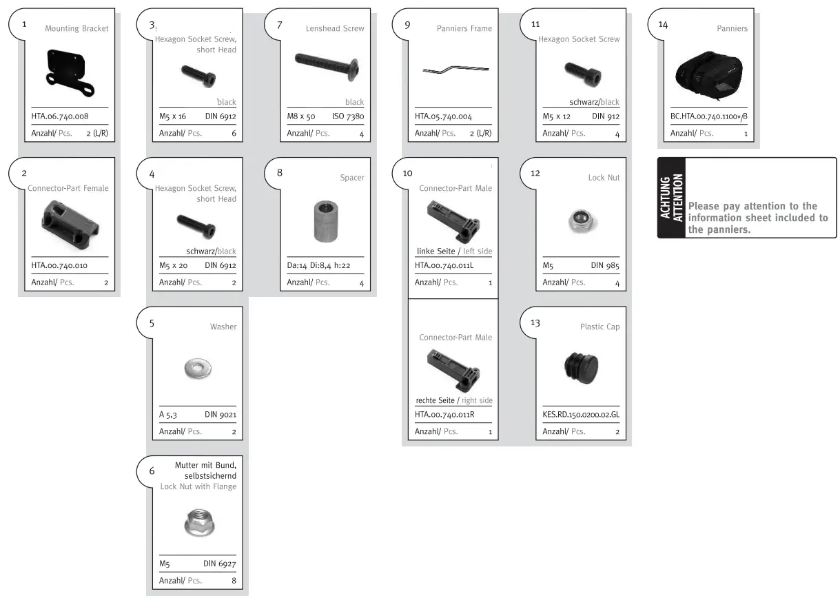 BC.HTA.05.740.30300 Saddlebag Set Accessories