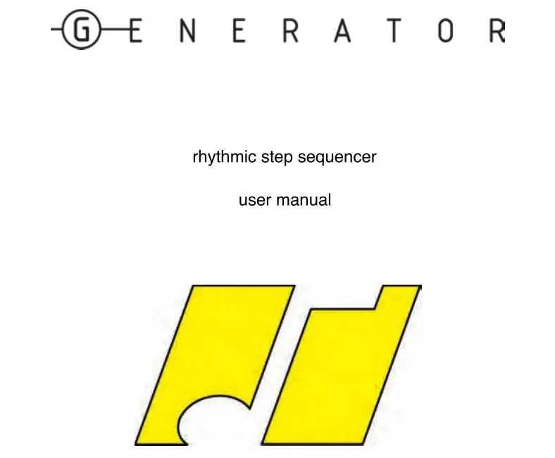 Rhythmic Step Sequencer Generator User Manual