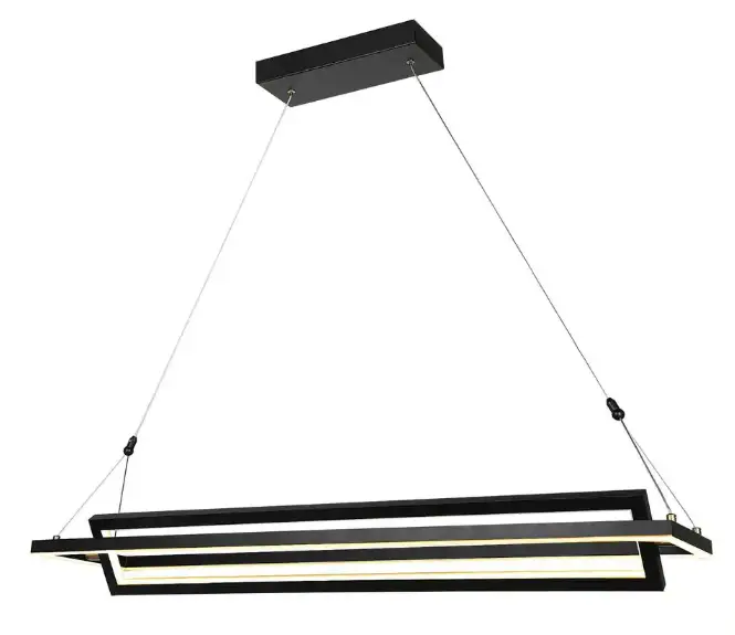CARRO P-M4006011A1 Bristol 60 Watt Integrated LED Matte Black Pendant