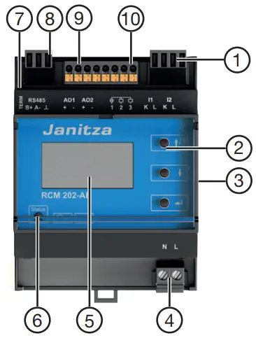 Janitza-RCM-202-AB-Residual-Current-Measurement-Device-fig-1