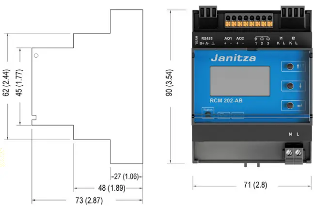 Janitza-RCM-202-AB-Residual-Current-Measurement-Device-fig-2