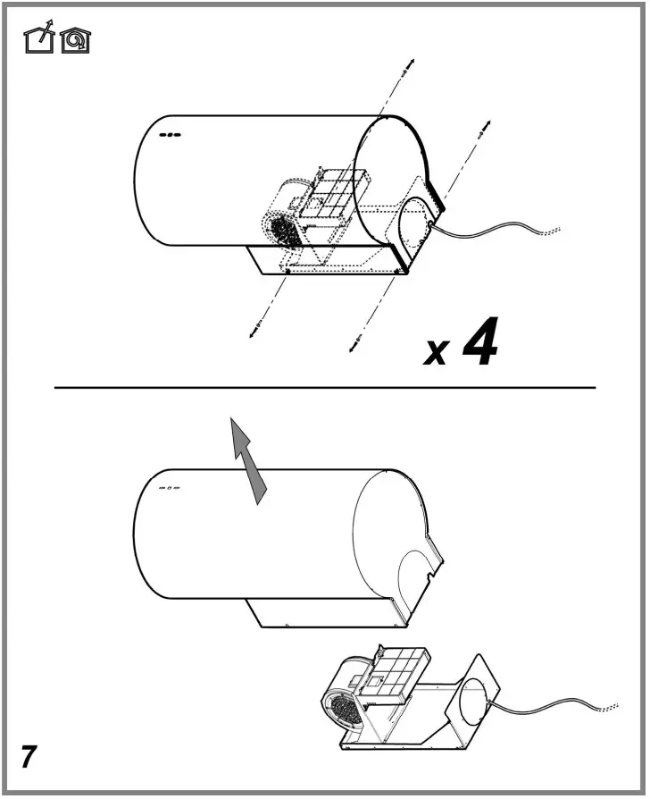 13538 Elica Tube Pro BL MAT A 43 Cooker Hood - Figure 2