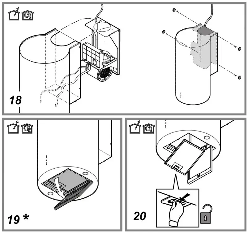 13538 Elica Tube Pro BL MAT A 43 Cooker Hood - Figure 6