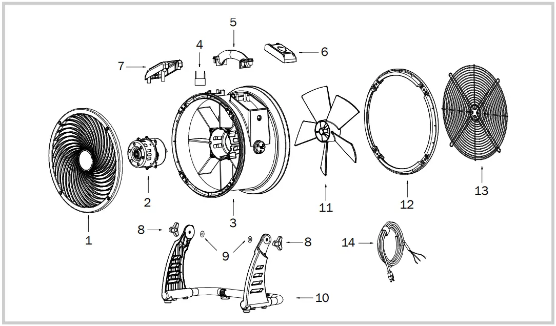 XPOWER FC 100 Axial Fan Carpet Dryer Floor Blower Utility Air Circulator - fig 1