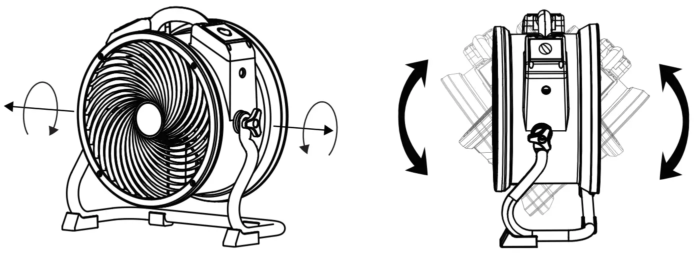 XPOWER FC 100 Axial Fan Carpet Dryer Floor Blower Utility Air Circulator - fig 7
