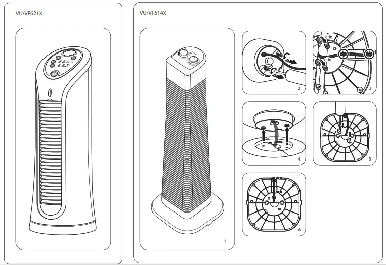 Rowenta VU VF614X Eole Compact Fan - overview 1