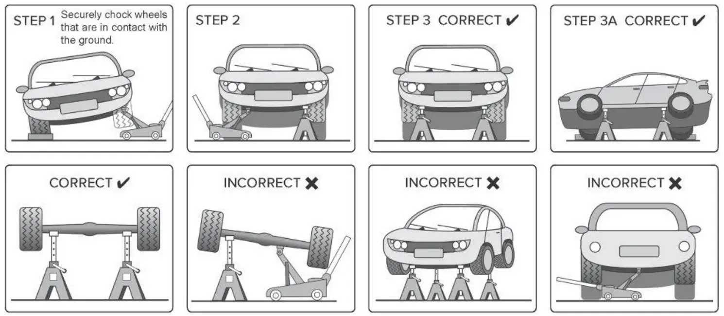 SEALEY AS10 Axle Stands Pair 10 TONNE Capacity Per fig 2