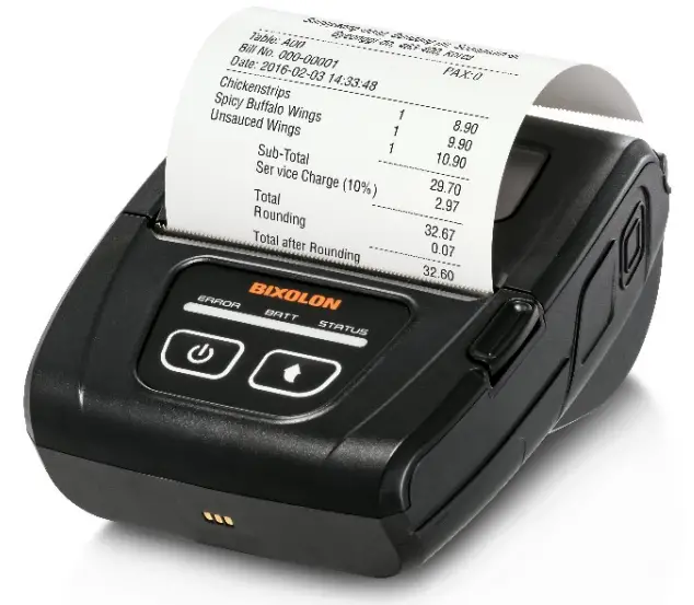 BIXOLON SPP-C300 2 and 3 Inch Mobile Receipt Printer