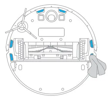 xiaomi Dreame D9 Robot Vacuum Cleaner User Manual - Clean the Cliff Sensor