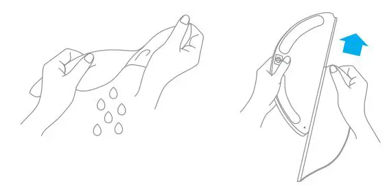 xiaomi Dreame D9 Robot Vacuum Cleaner User Manual - Dampen the mop pad and wring out excess water