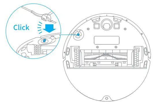 xiaomi Dreame D9 Robot Vacuum Cleaner User Manual - Install the side brush