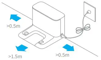 xiaomi Dreame D9 Robot Vacuum Cleaner User Manual - Place the charging dock on the level ground