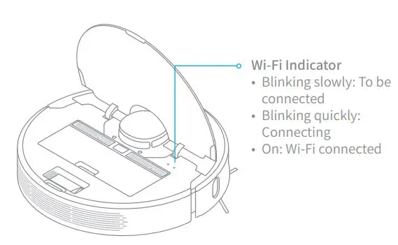xiaomi Dreame D9 Robot Vacuum Cleaner User Manual - Reset Wi-Fi