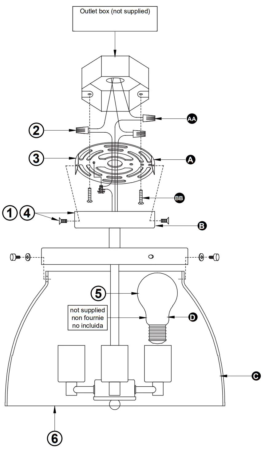 OVE Romina Semi Flush 3LT - fig 3