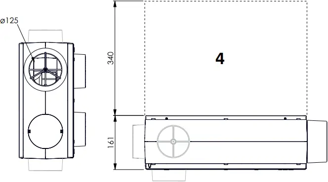 envirovent MEV 160 - DIMENSIONS 2